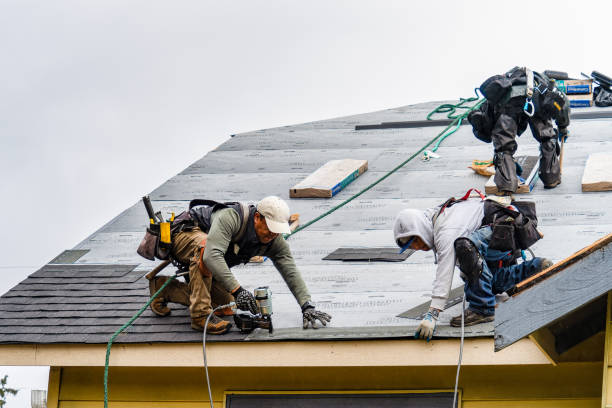 Professional Storm Damage Roof Repair technician working in Plymouth, CT